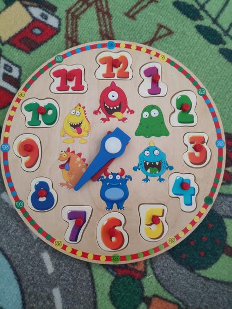 Drevene hodiny - vkladacka, 