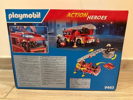 Playmobil cityaction 9463 hasičské auto s rebríkom,