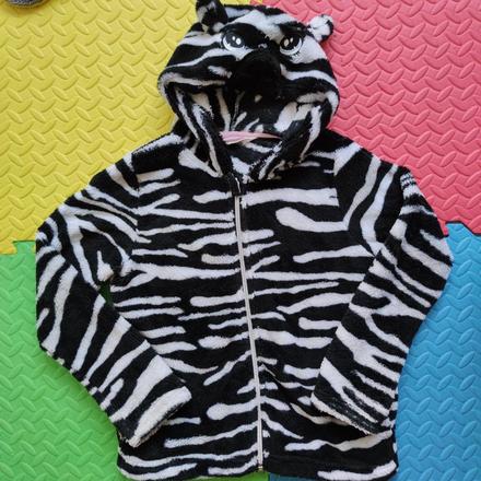 Teplá mikinka zebra 8-10 rokov, h&m,134