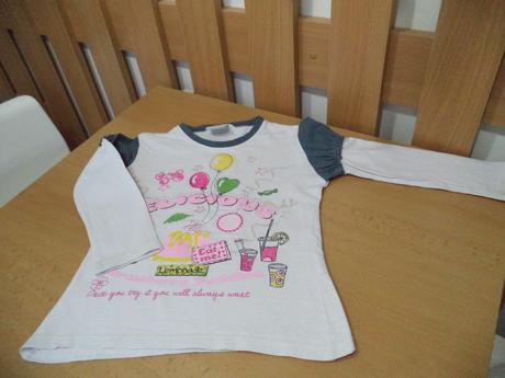 Veselé biele párty tričko s dlhým rukávom,kidsclub, 110