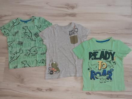 Tričká dinosaury 3-4 roky 3 ks, kiki&koko,104