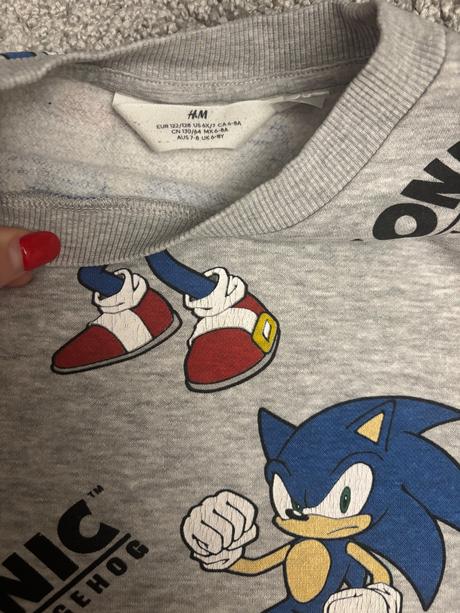 Sonic mikina 122/128, h&m,122