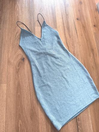 H&m strieborné trblietavé šaty, h&m,s
