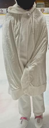 Maska biely plášť pre kráľovnú, princeznú, 