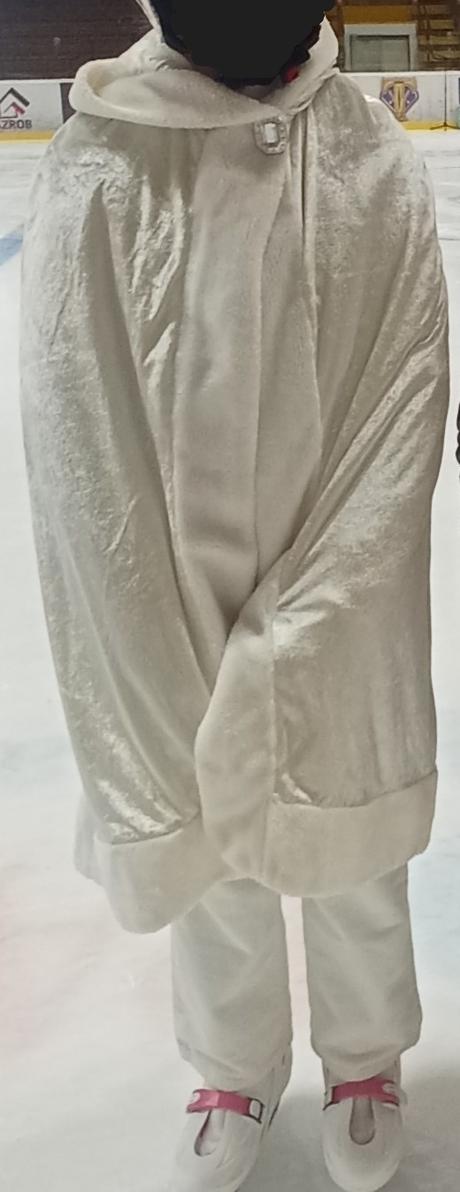 Maska biely plášť pre kráľovnú, princeznú, 