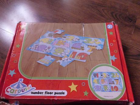 Puzzle čísla so zvieratkami,