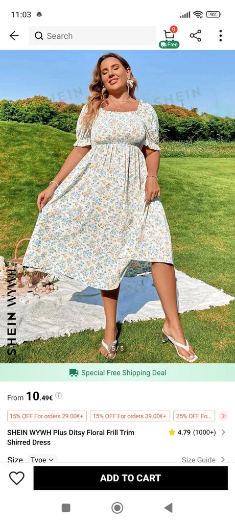 Šaty z shein, 46 / xl