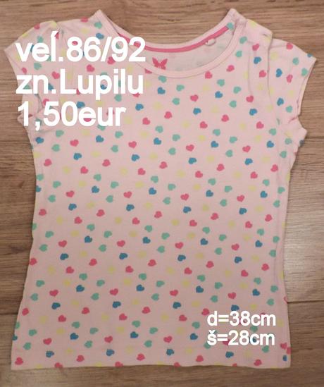 Tričko, veĺ. 86/92, lupilu,92