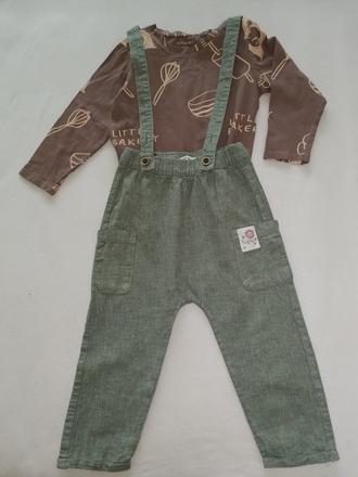 Lanové nohavice s odopinatelnymi trakmi, reserved,98