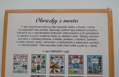 Bohato ilustrovaná detská kniha obrázky z mesta,