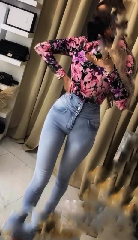 Rifle s vysokým pasom, s