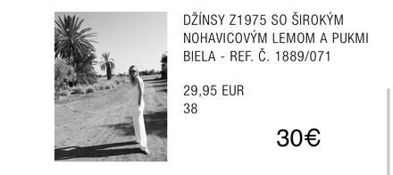 Dámske rifle, zara,38