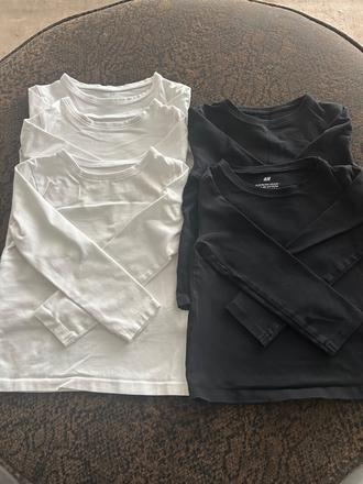 Sada 5 ks tricko s dlhym rukavom, h&m,92