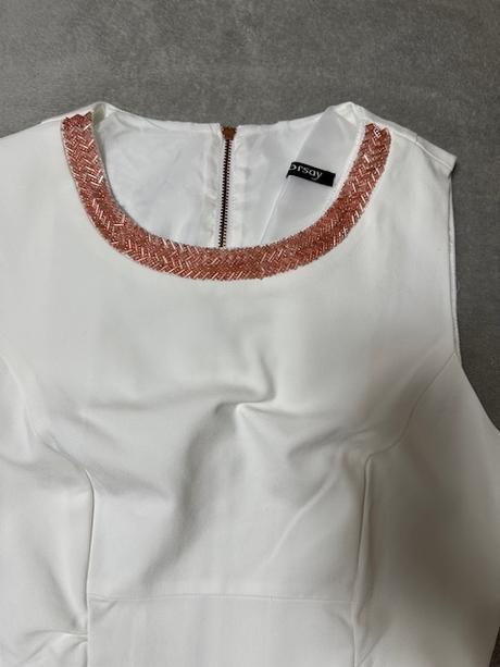 Biele šaty s korálkami zn. orsay, orsay,40