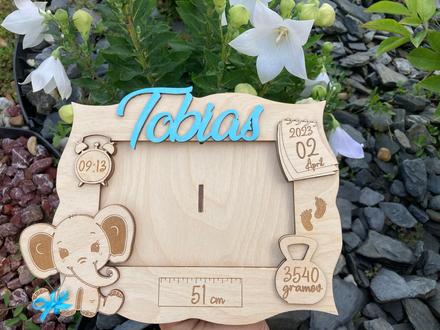 Fotoramik s personalizovanymi udajmi - sloníkový,