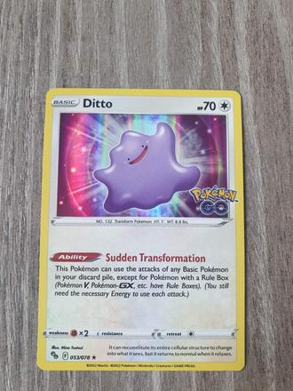 Pokemon leskla karta ditto,