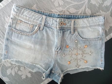 Riflové šortky xs/s, h&m,xs