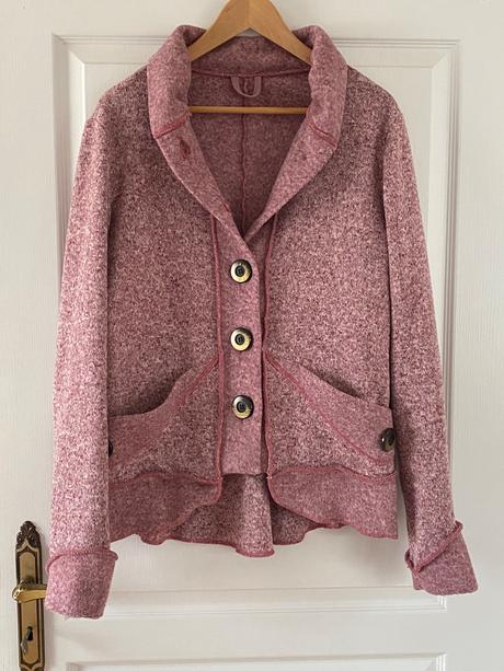 Ružový kabátik značky žena bohyne, l