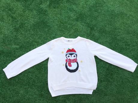 Pulovrik so snehuliakom, h&m,104