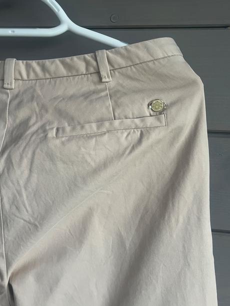 Luxusné béžové chino nohavice massimo dutti, 36