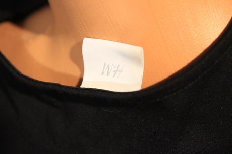 Čierny viskózový body top, h&m, h&m,s