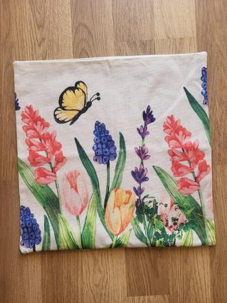 Obliecka na dekoracny vankus - kvety, 