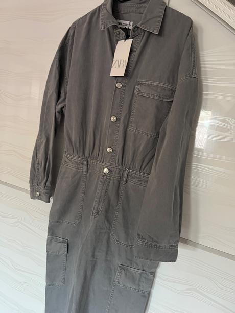 Zara riflove overaly sivý / béžový, zara,m