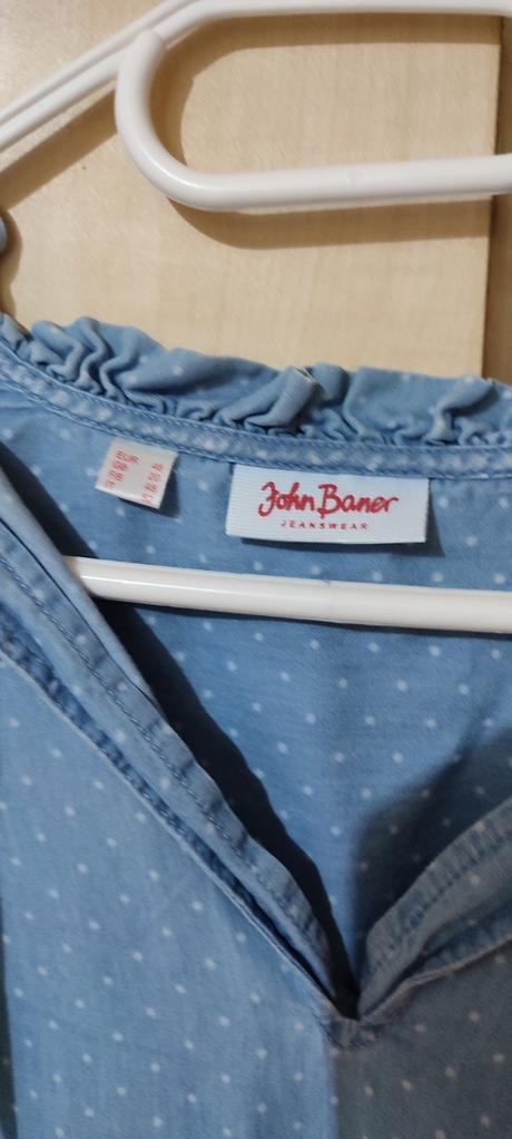 Riflová blúzka, bonprix,46