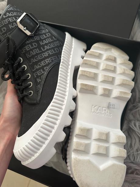 Krásne štýlové čižmy karl lagerfeld v krabici, 39, karl lagerfeld,39