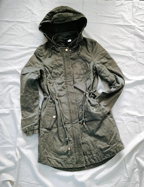 H&m divided predĺžená bunda, h&m,xs