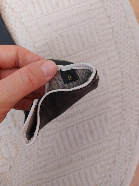 Čierne kožené rukavice veľ. 36, 36