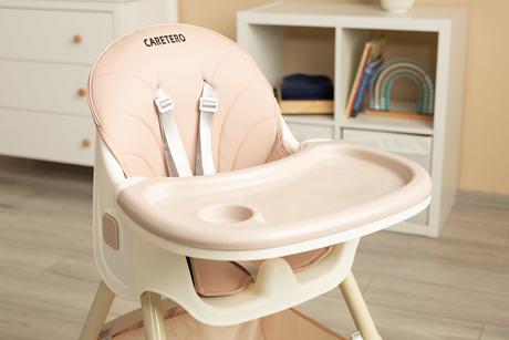 Caretero jedálenská stolička bill 2v1 pink, caretero