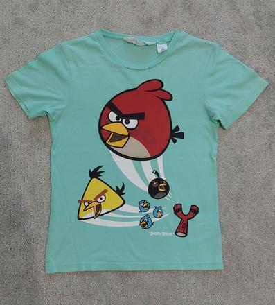 Tričko angry birds, h&m,110