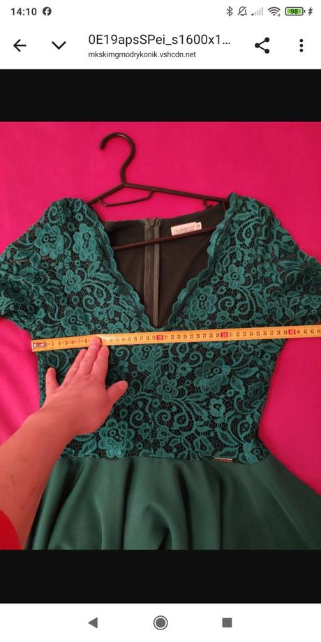 Dámske smaragdové saty, m