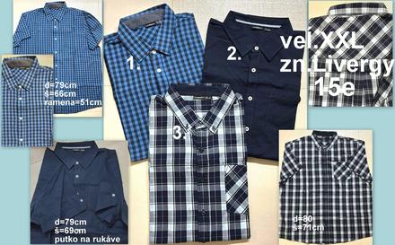 Pánske košele s krátkym rukávom 3ks, veĺ.xxl, live, xxl