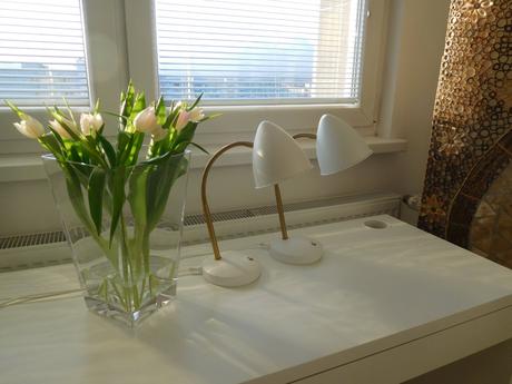 Nočné lampy kovové-flexibilné rameno s husím krkom, 