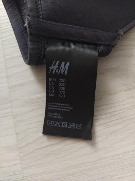 Pohodlná tmavo sivá podprsenka., h&m,70b