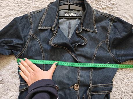 Dámsky tenký riflový kabát, l