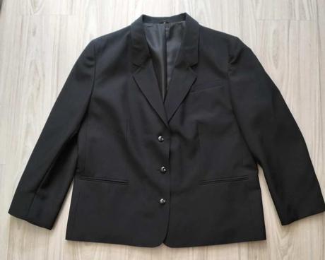 Čierne klasické sako, v. 46/xl max. 2xl, xxl
