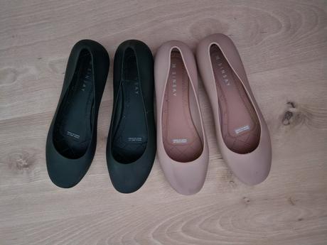 Balerinky gumove 38 , bezove a cierne, sinsay,38