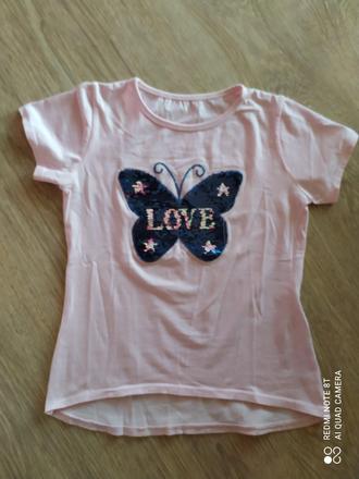 Tričko s otáčavými flitrami, 134