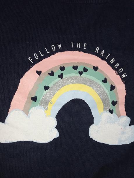 Dievčenský sveter dúha h&m (110-116), h&m,110