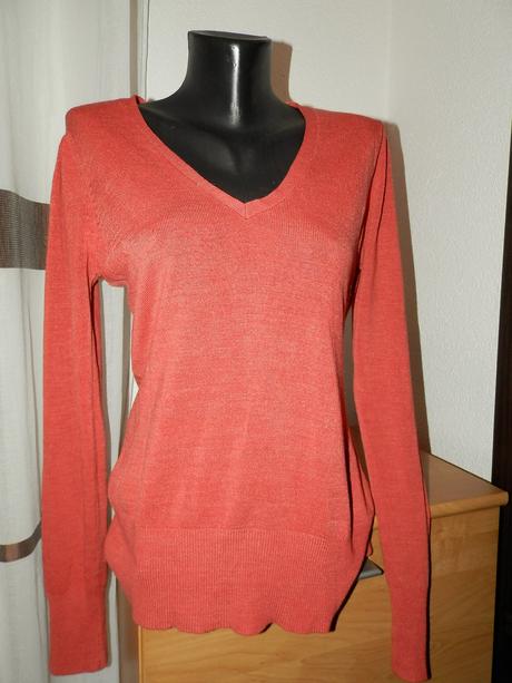 Oranžovo-tehlový svetrík, e-vie,42