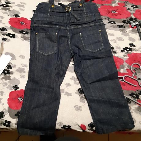 Damske riflove 3/4 nohavice na traky, xl