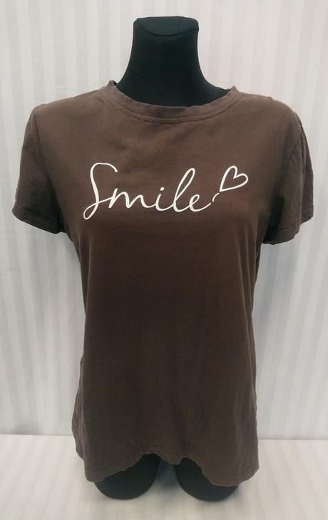 Dámsky hnedý top s motívom, shein, l, l