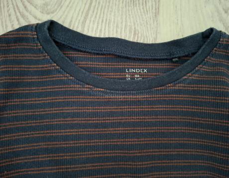 Vrúbkované tričko, lindex,104