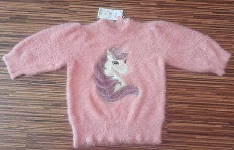Chlpaty svetrik jednorozec 140, sinsay,140