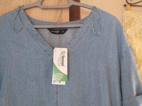 Nové rifľové/džínsové šaty 38 tencel/lyocell 38, f&f,38