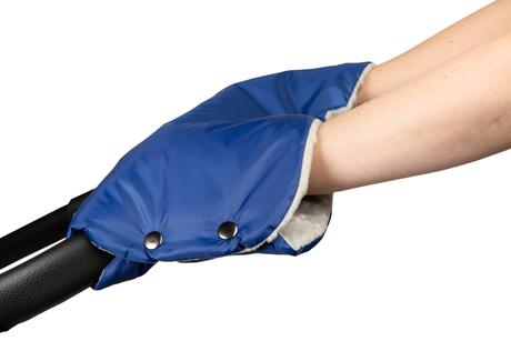 Sensillo rukávnik na kočík z minky 40x45 cm modrý, 