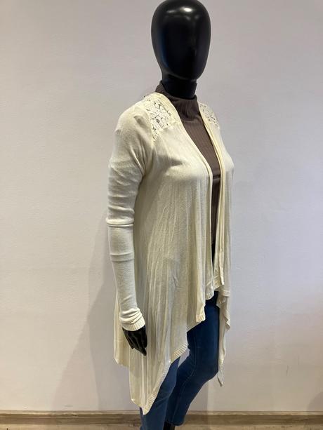 Dámsky kardigán s čipkou maslový gate (xs), gate,xs